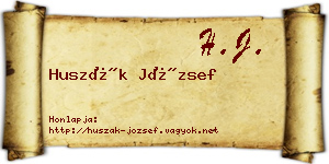 Huszák József névjegykártya